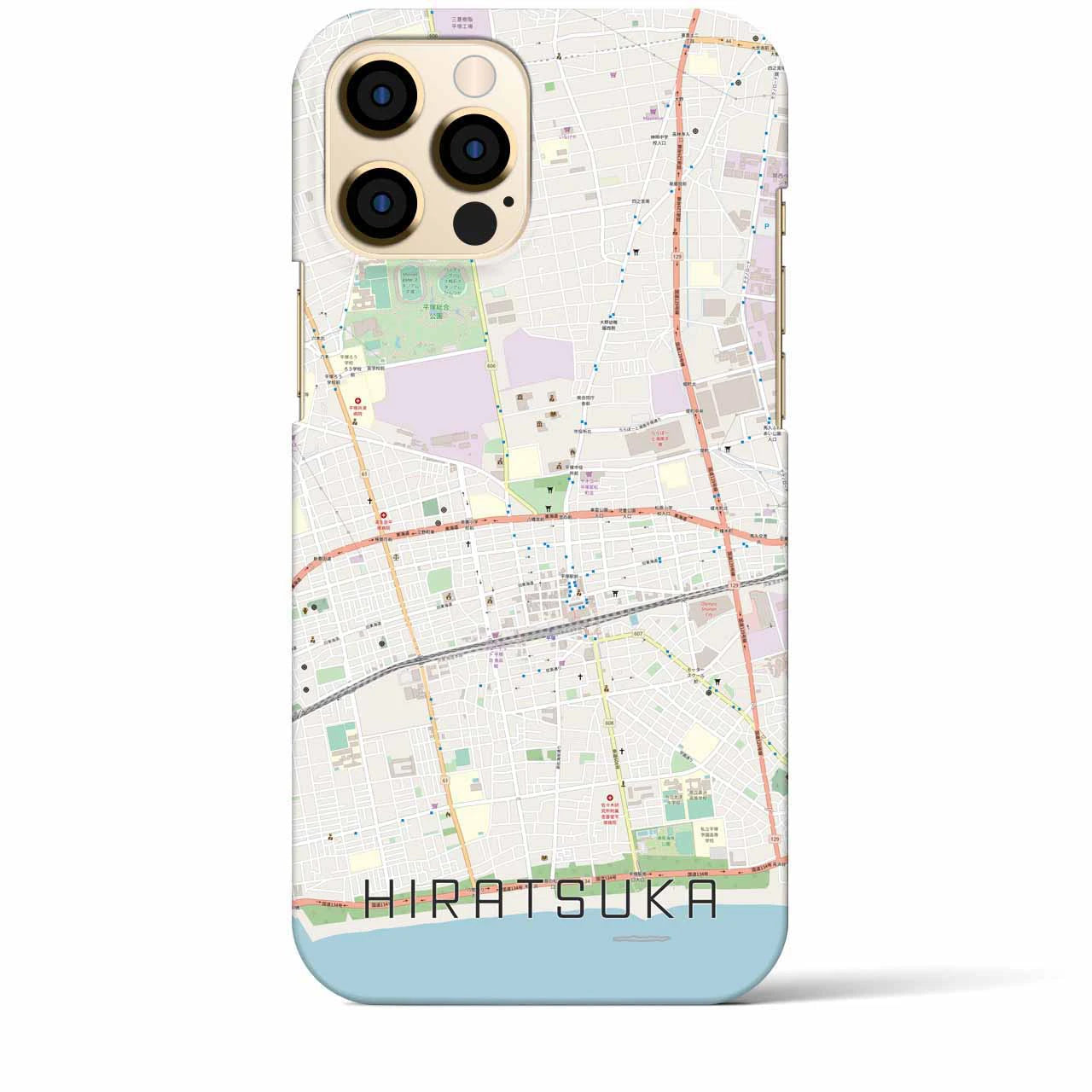 【平塚(神奈川県)】地図柄iPhoneケース(バックカバータイプ)
