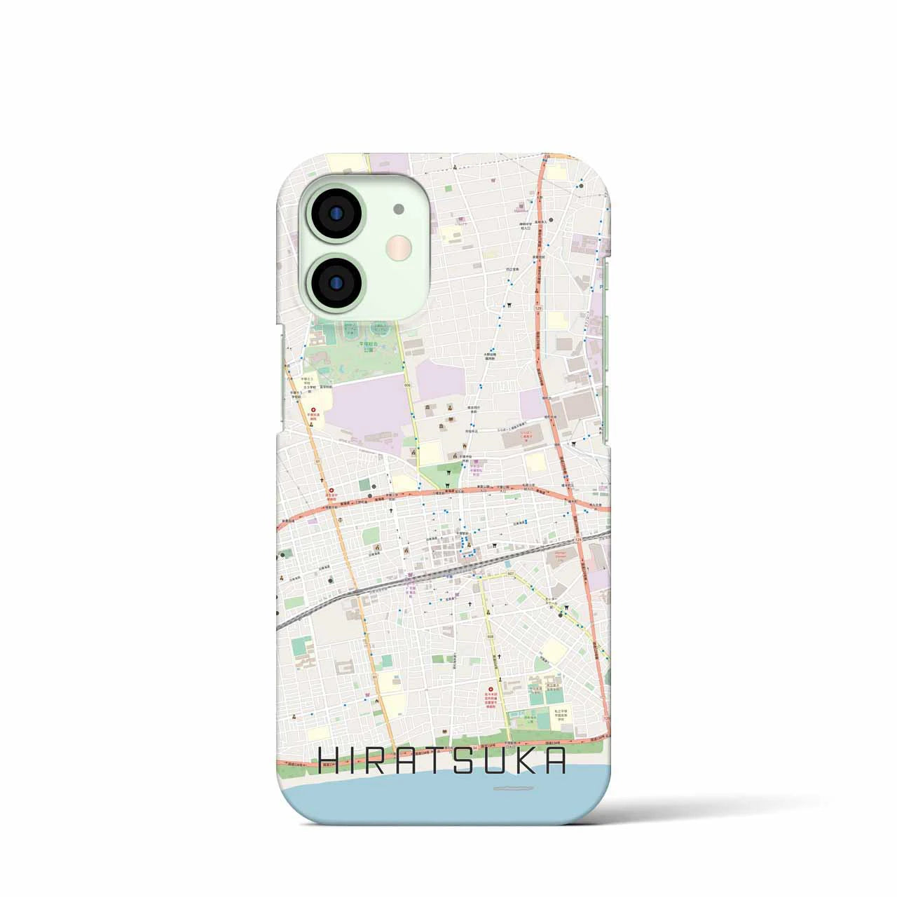 【平塚(神奈川県)】地図柄iPhoneケース(バックカバータイプ)