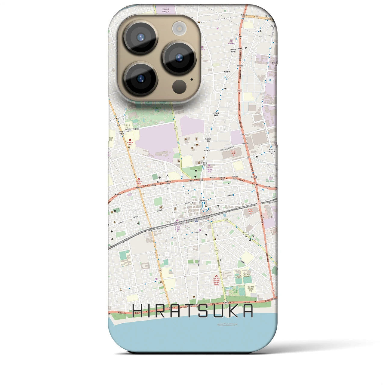 【平塚(神奈川県)】地図柄iPhoneケース(バックカバータイプ)