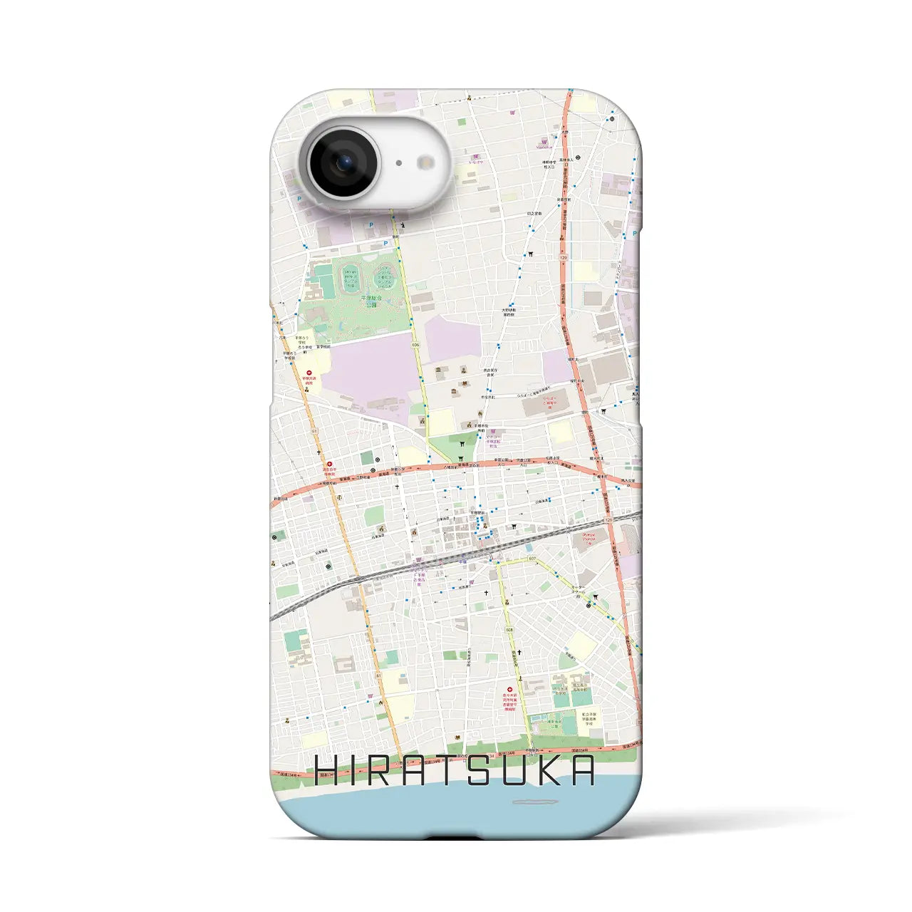 【平塚(神奈川県)】地図柄iPhoneケース(バックカバータイプ)
