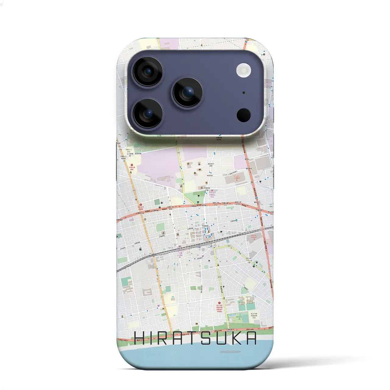 【平塚(神奈川県)】地図柄iPhoneケース(バックカバータイプ)