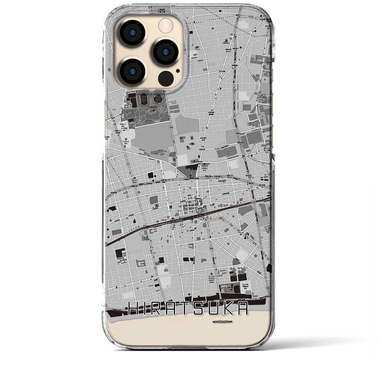 【平塚(神奈川県)】地図柄iPhoneケース(クリアタイプ)