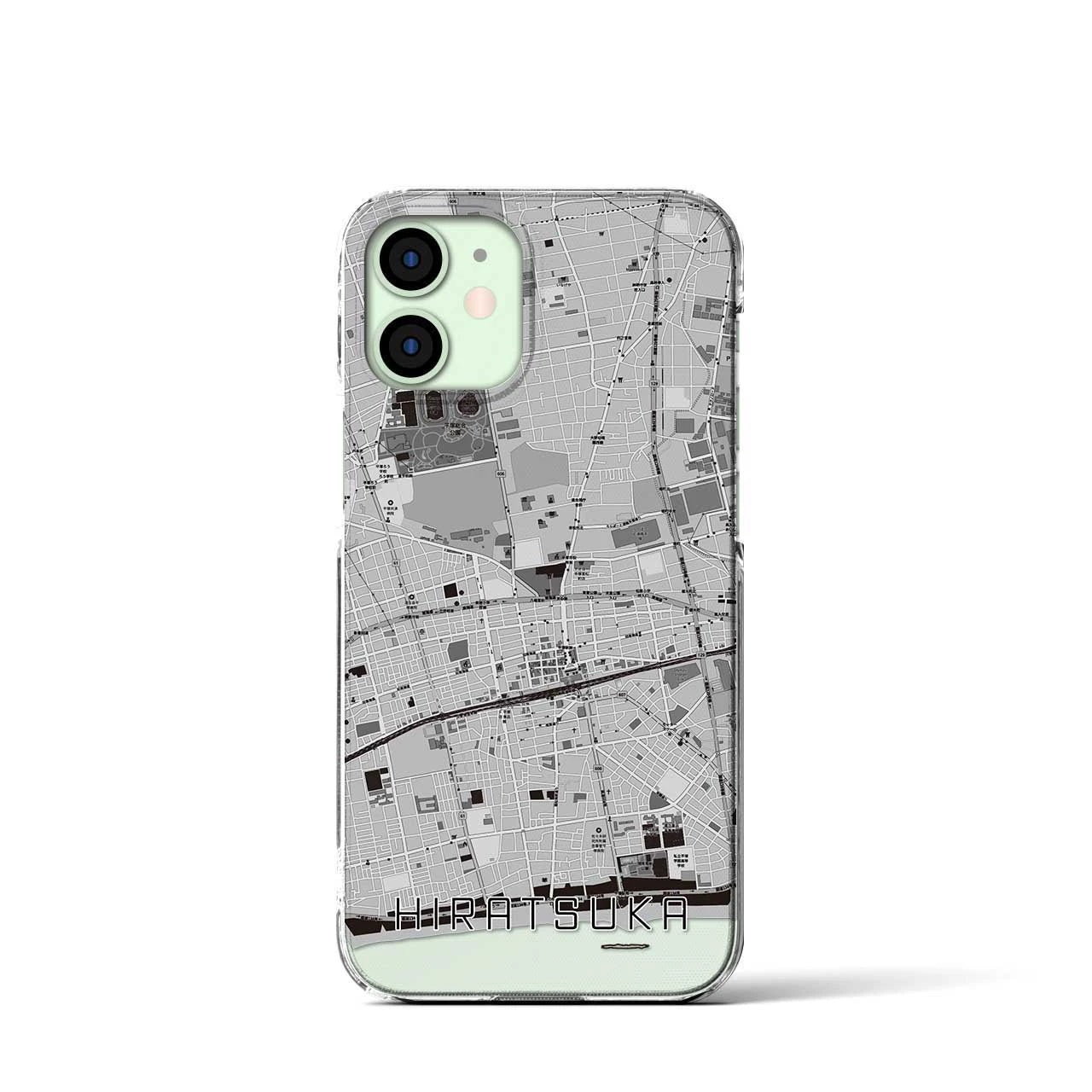 【平塚(神奈川県)】地図柄iPhoneケース(クリアタイプ)