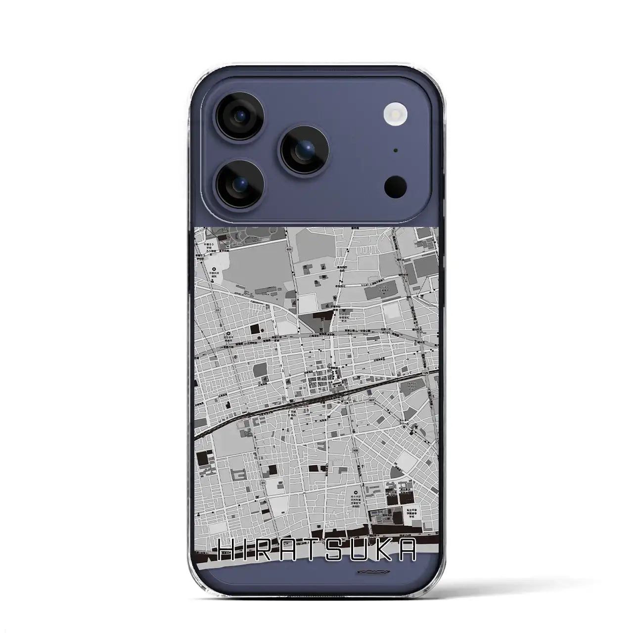 【平塚(神奈川県)】地図柄iPhoneケース(クリアタイプ)