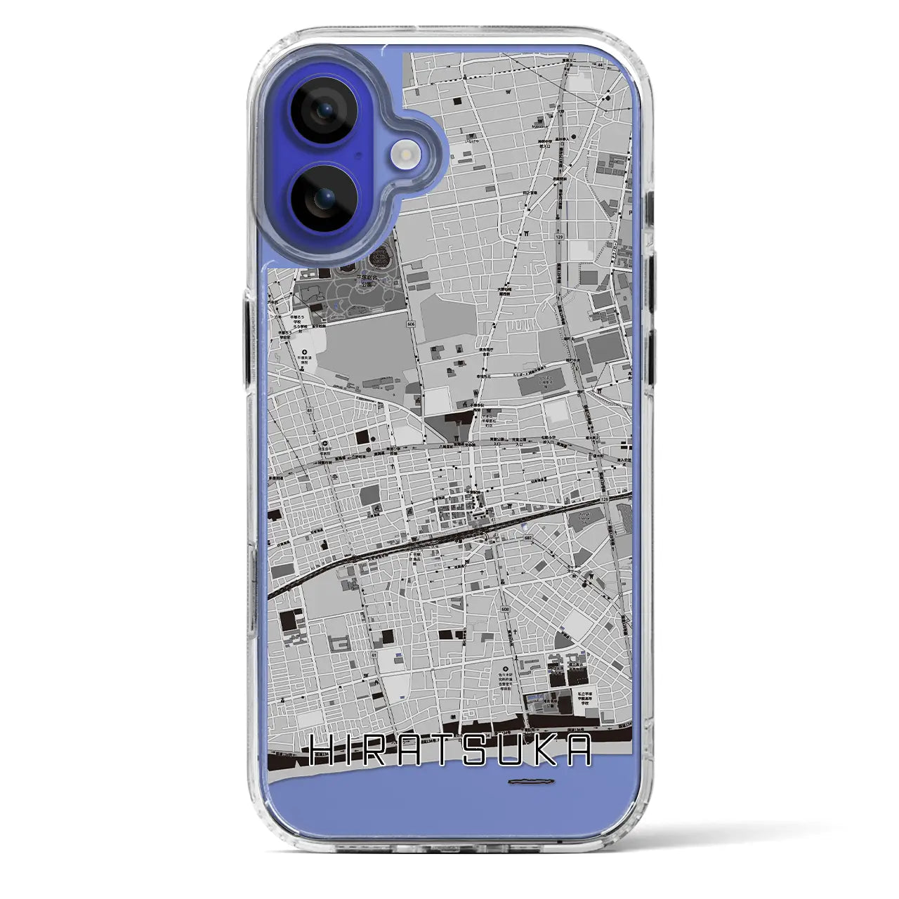 【平塚(神奈川県)】地図柄iPhoneケース(MagSafeタイプ)