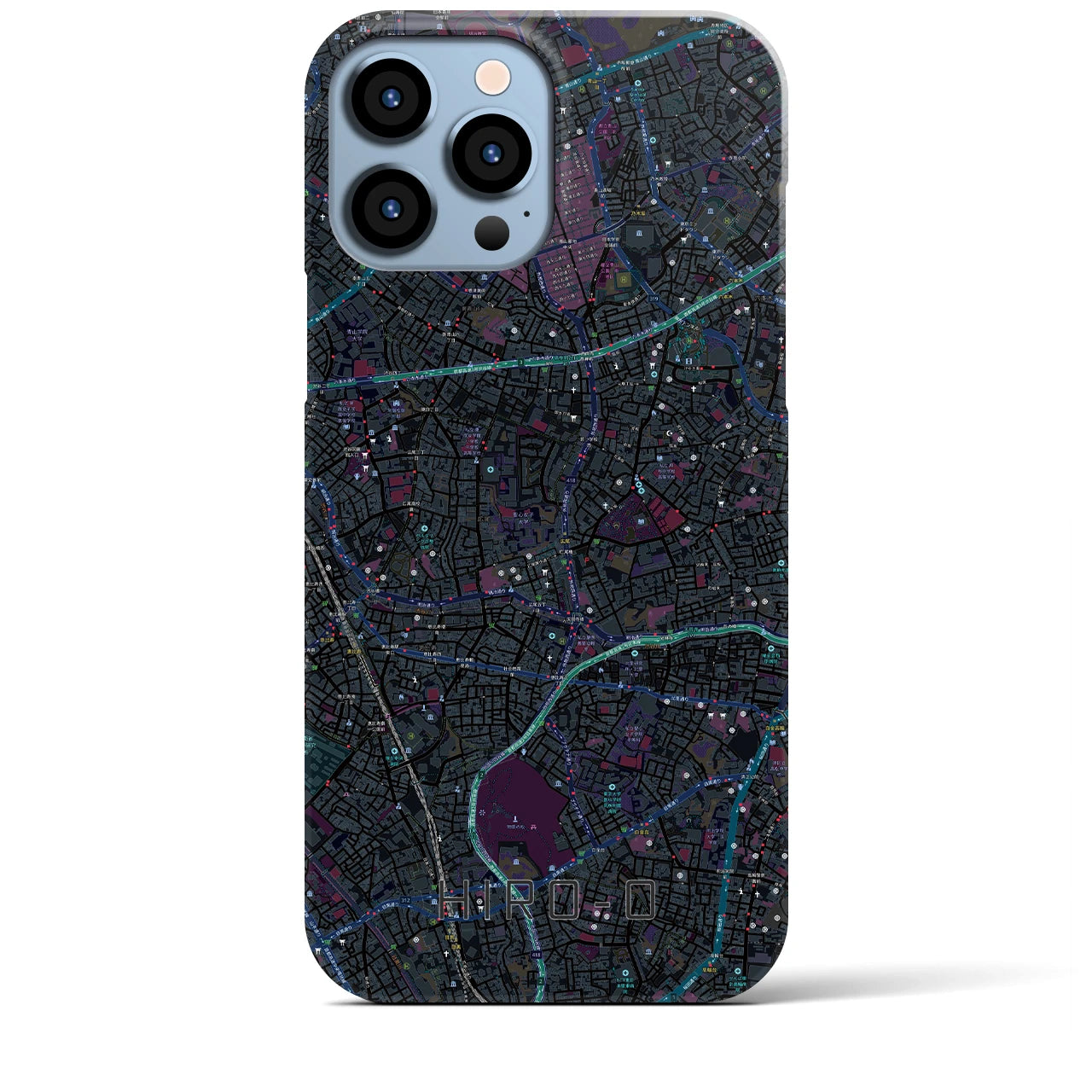 【広尾(東京都)】地図柄iPhoneケース(バックカバータイプ)