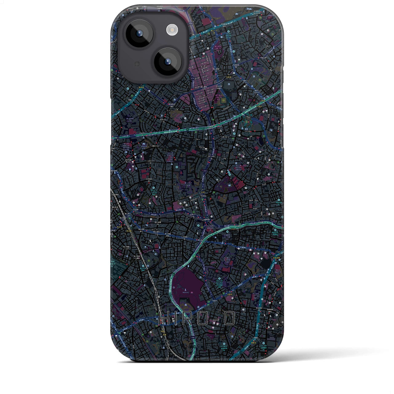 【広尾(東京都)】地図柄iPhoneケース(バックカバータイプ)