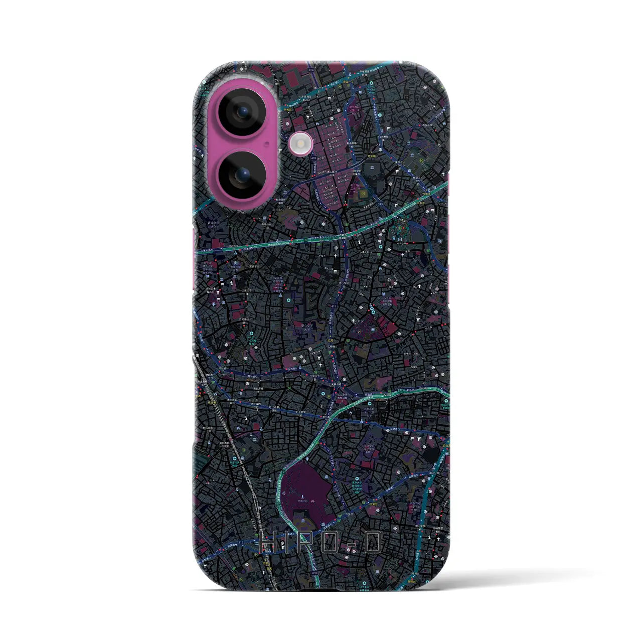 【広尾(東京都)】地図柄iPhoneケース(バックカバータイプ)