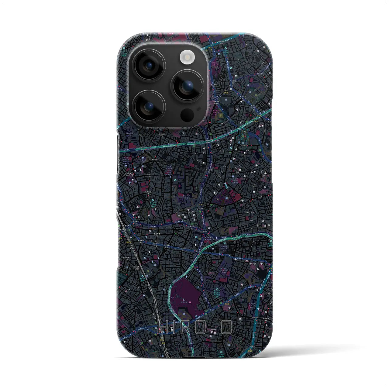 【広尾(東京都)】地図柄iPhoneケース(バックカバータイプ)