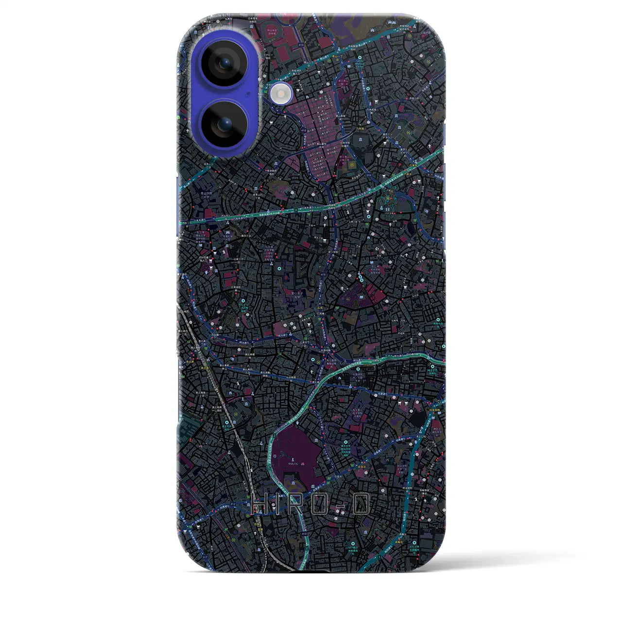 【広尾(東京都)】地図柄iPhoneケース(バックカバータイプ)