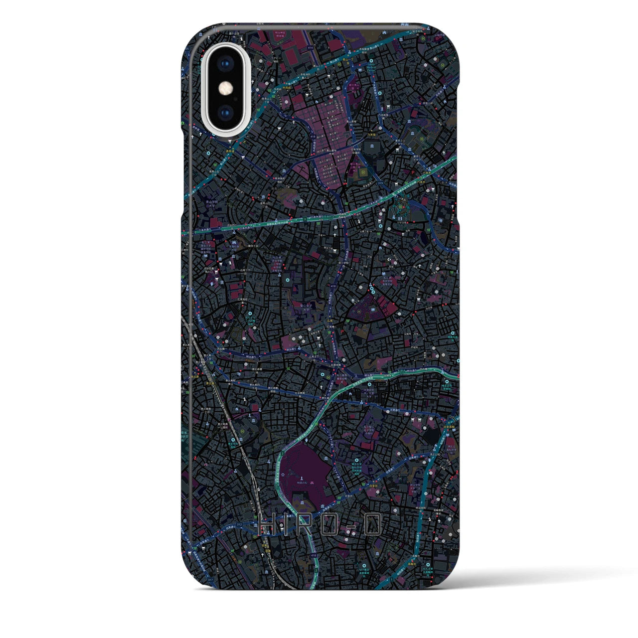 【広尾(東京都)】地図柄iPhoneケース(バックカバータイプ)