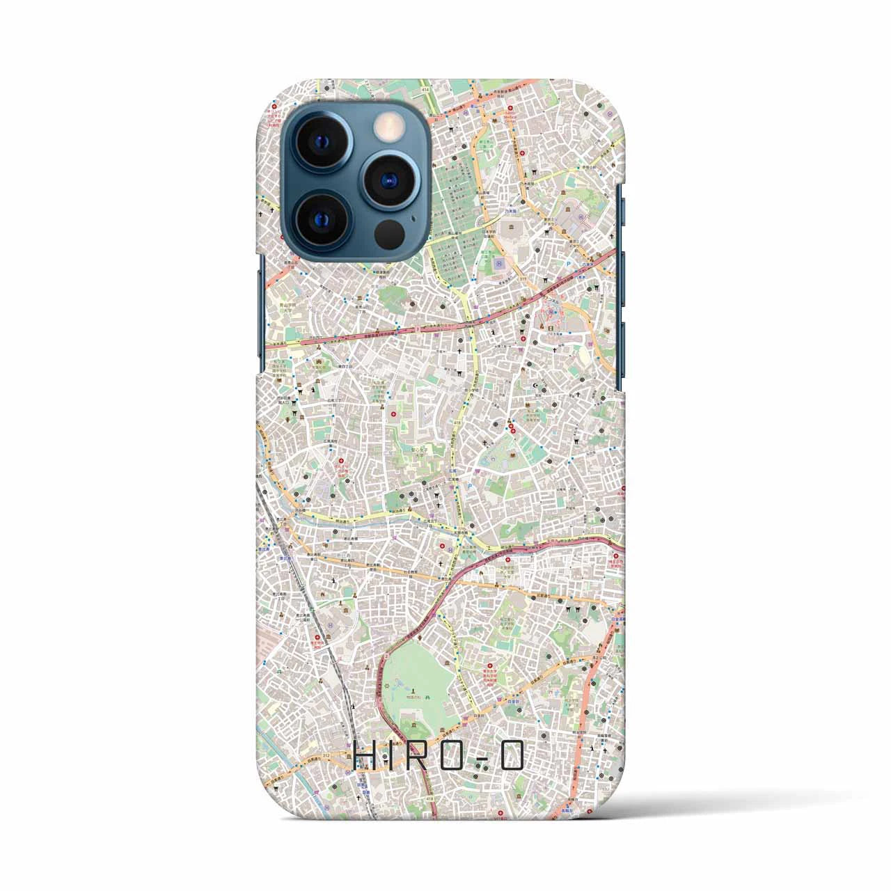 【広尾(東京都)】地図柄iPhoneケース(バックカバータイプ)