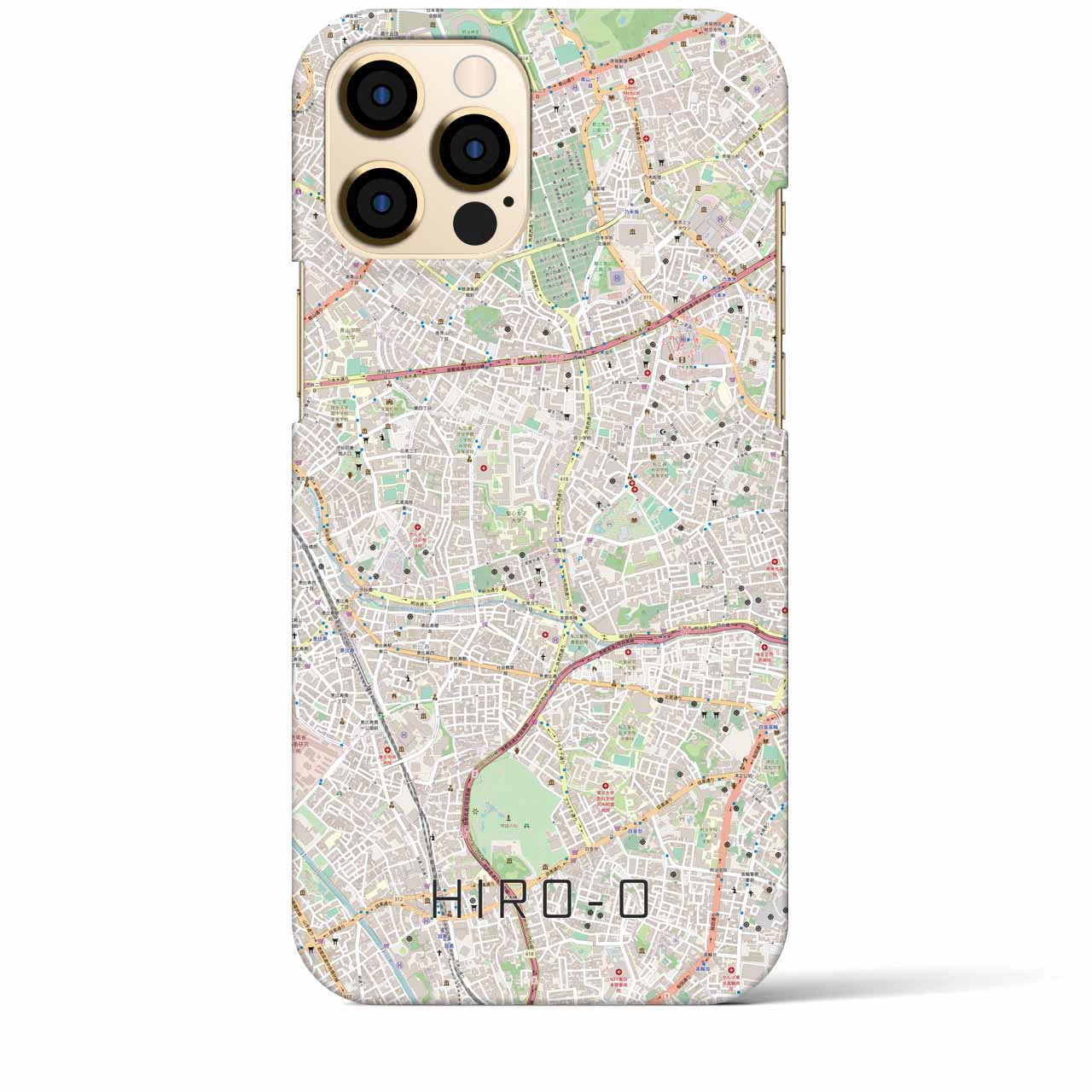 【広尾(東京都)】地図柄iPhoneケース(バックカバータイプ)