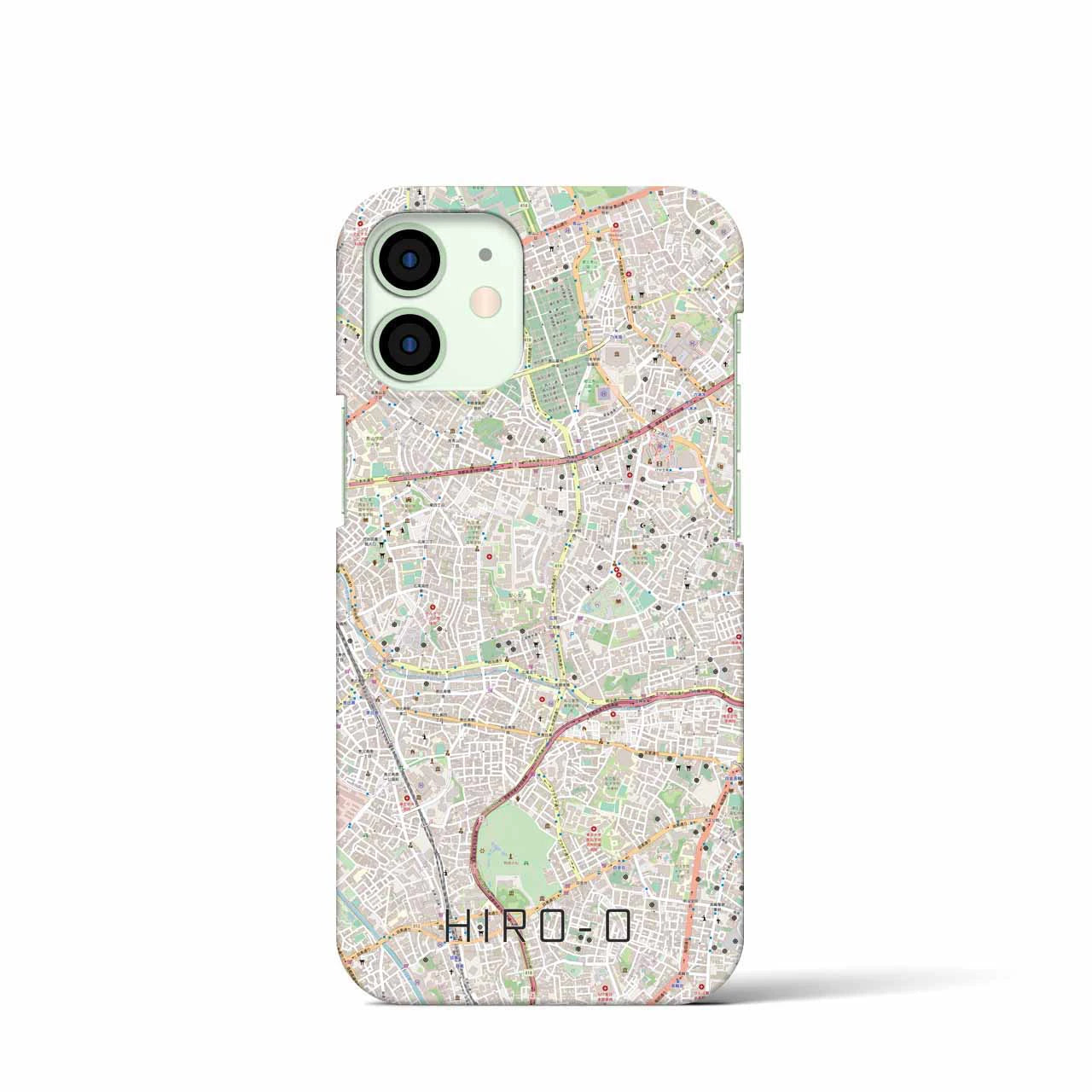 【広尾(東京都)】地図柄iPhoneケース(バックカバータイプ)