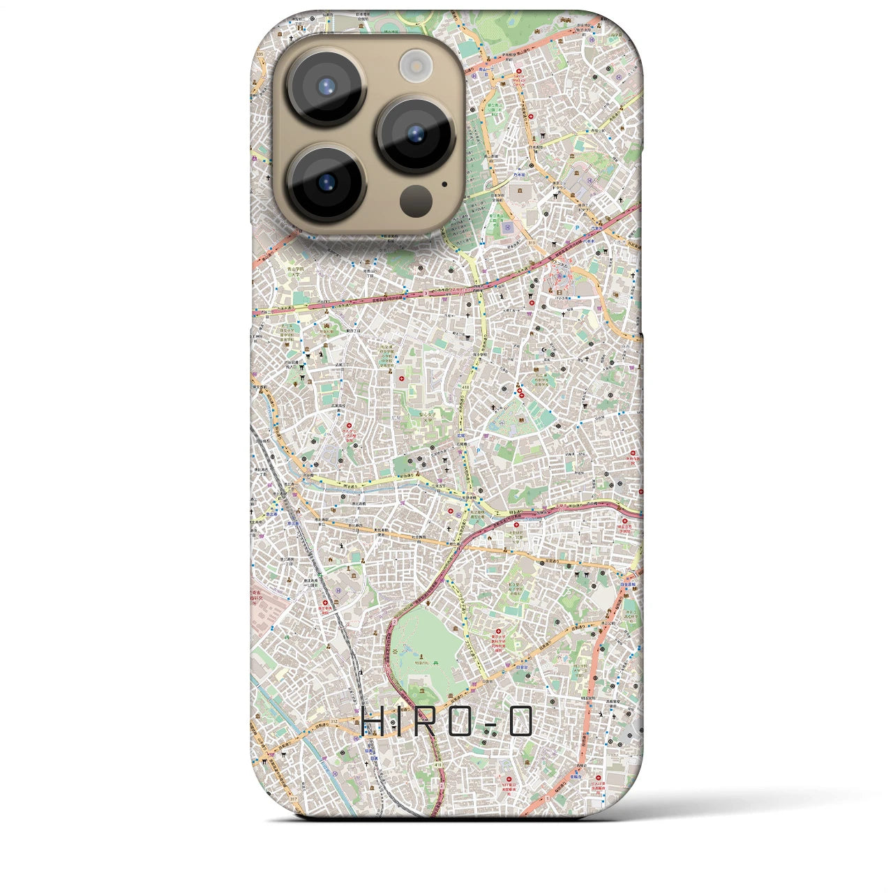 【広尾(東京都)】地図柄iPhoneケース(バックカバータイプ)