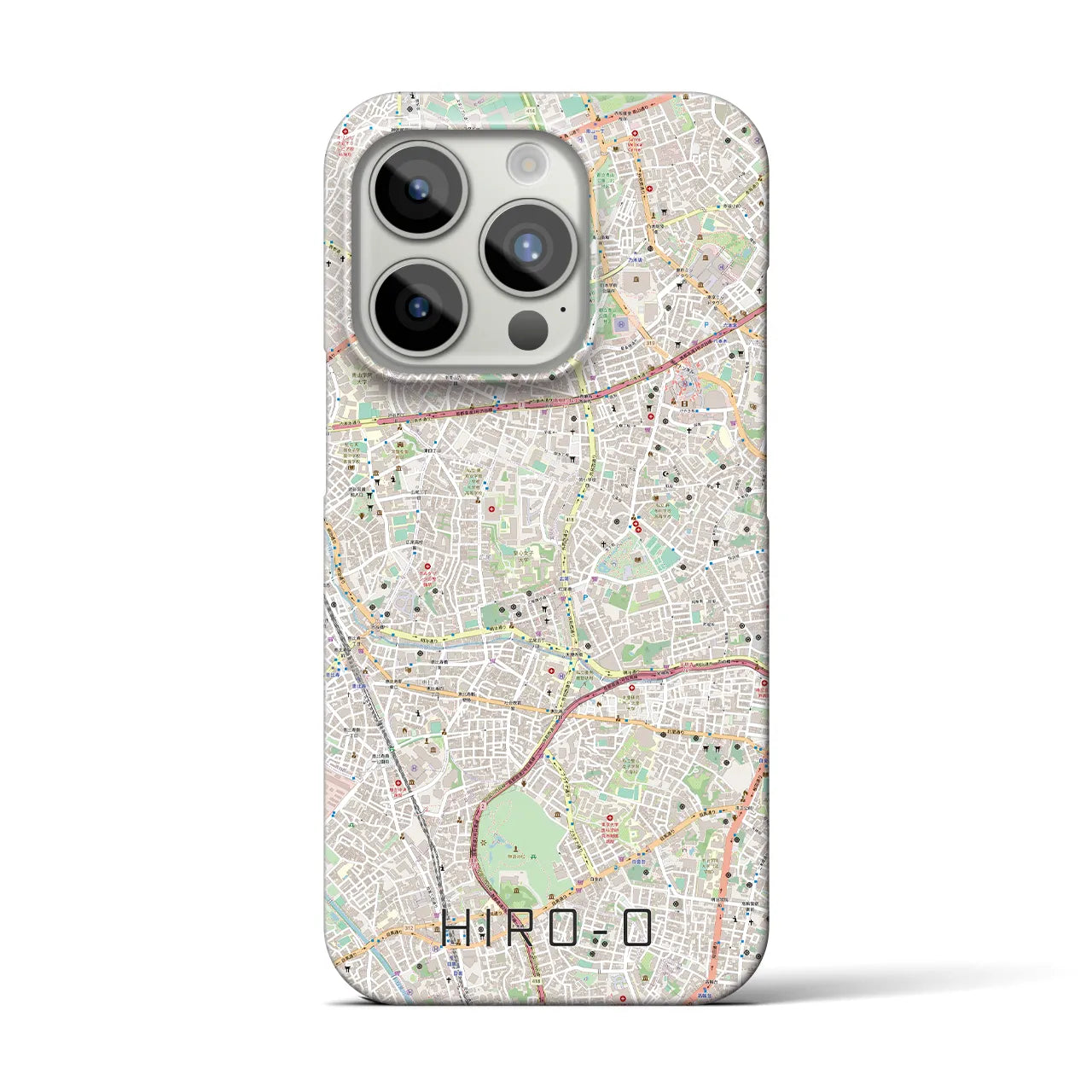 【広尾(東京都)】地図柄iPhoneケース(バックカバータイプ)