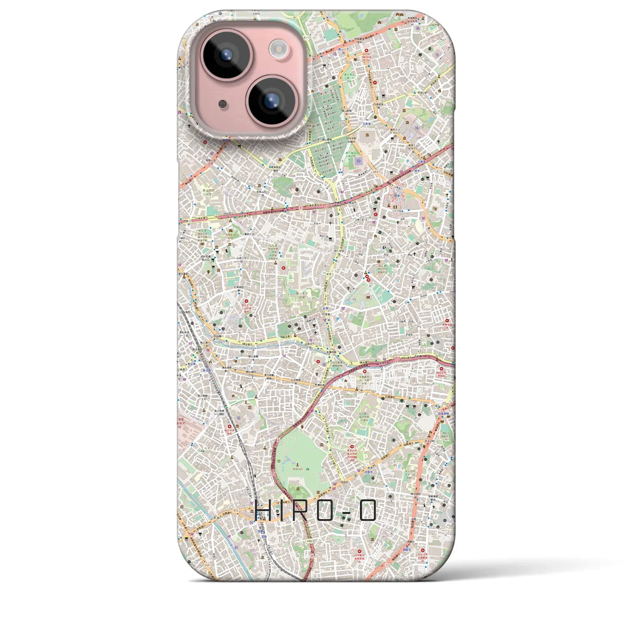 【広尾(東京都)】地図柄iPhoneケース(バックカバータイプ)
