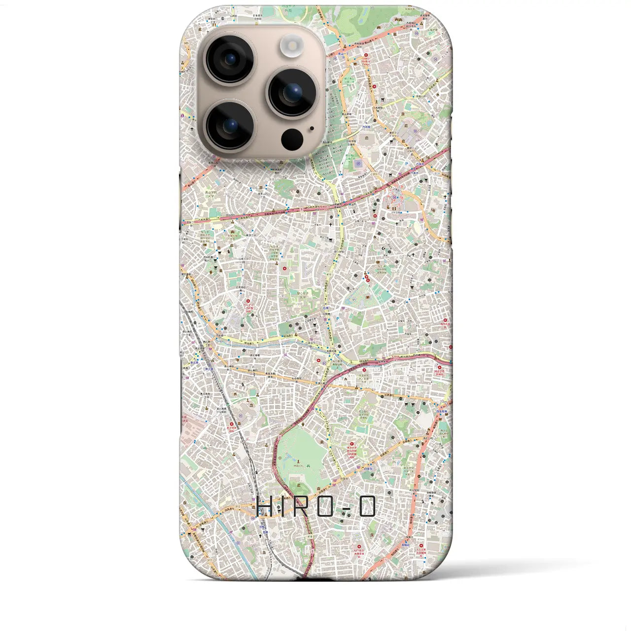 【広尾(東京都)】地図柄iPhoneケース(バックカバータイプ)