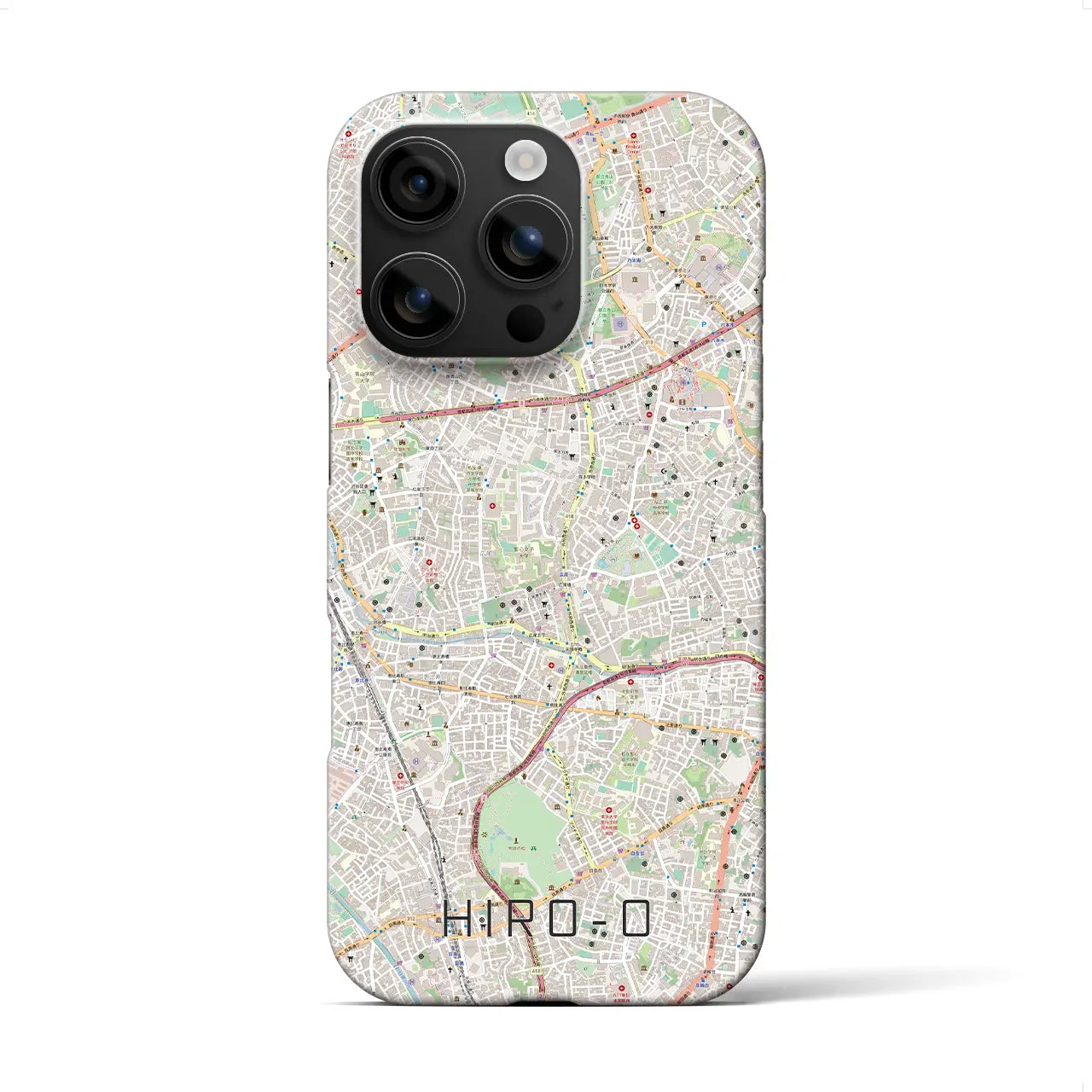 【広尾(東京都)】地図柄iPhoneケース(バックカバータイプ)