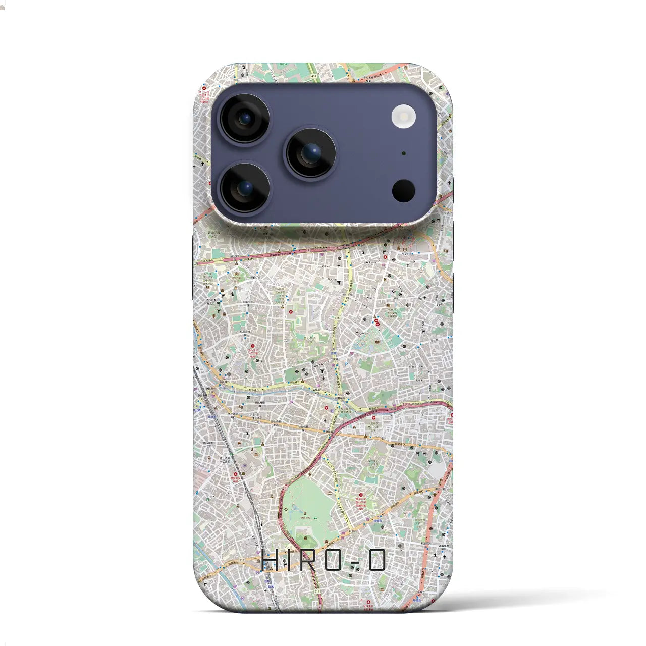 【広尾(東京都)】地図柄iPhoneケース(バックカバータイプ)