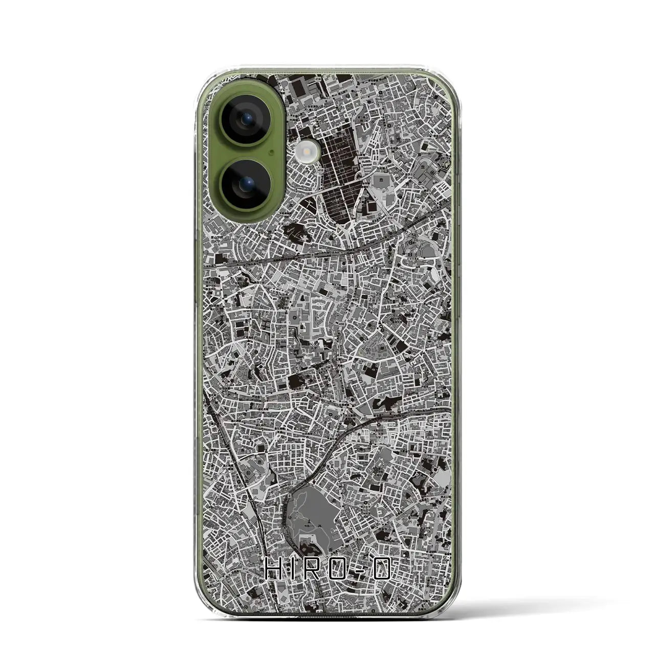 【広尾(東京都)】地図柄iPhoneケース(クリアタイプ)