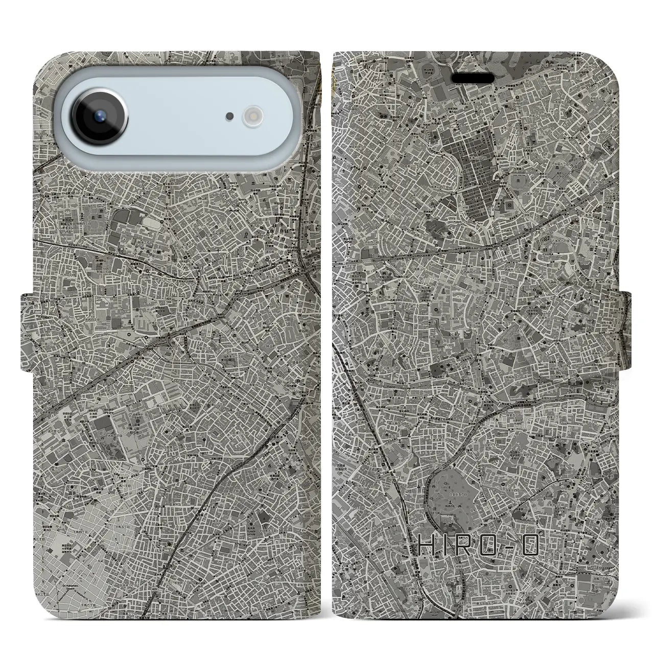 【広尾(東京都)】地図柄iPhoneケース(手帳タイプ)