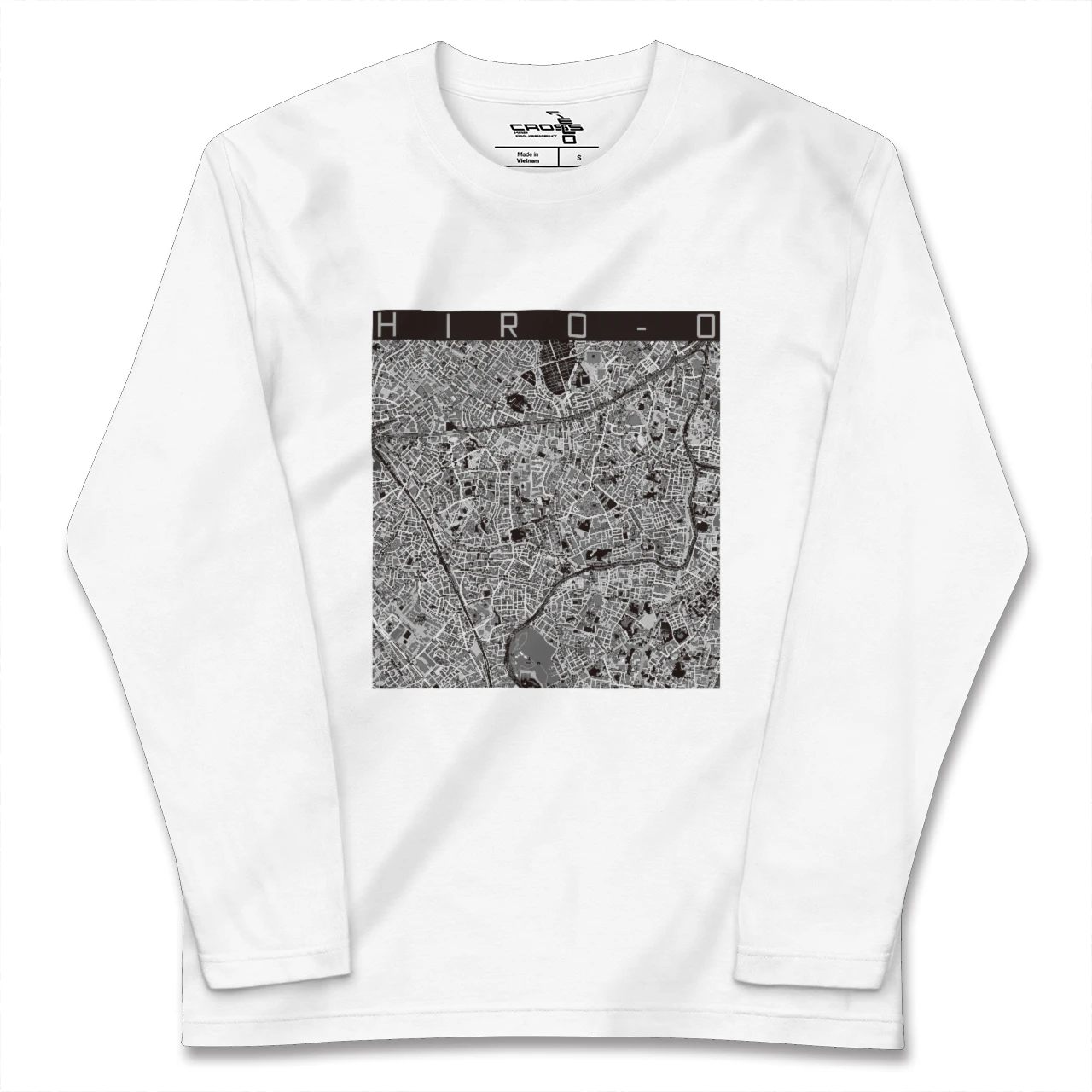 【広尾(東京都)】地図柄ロングスリーブTシャツ