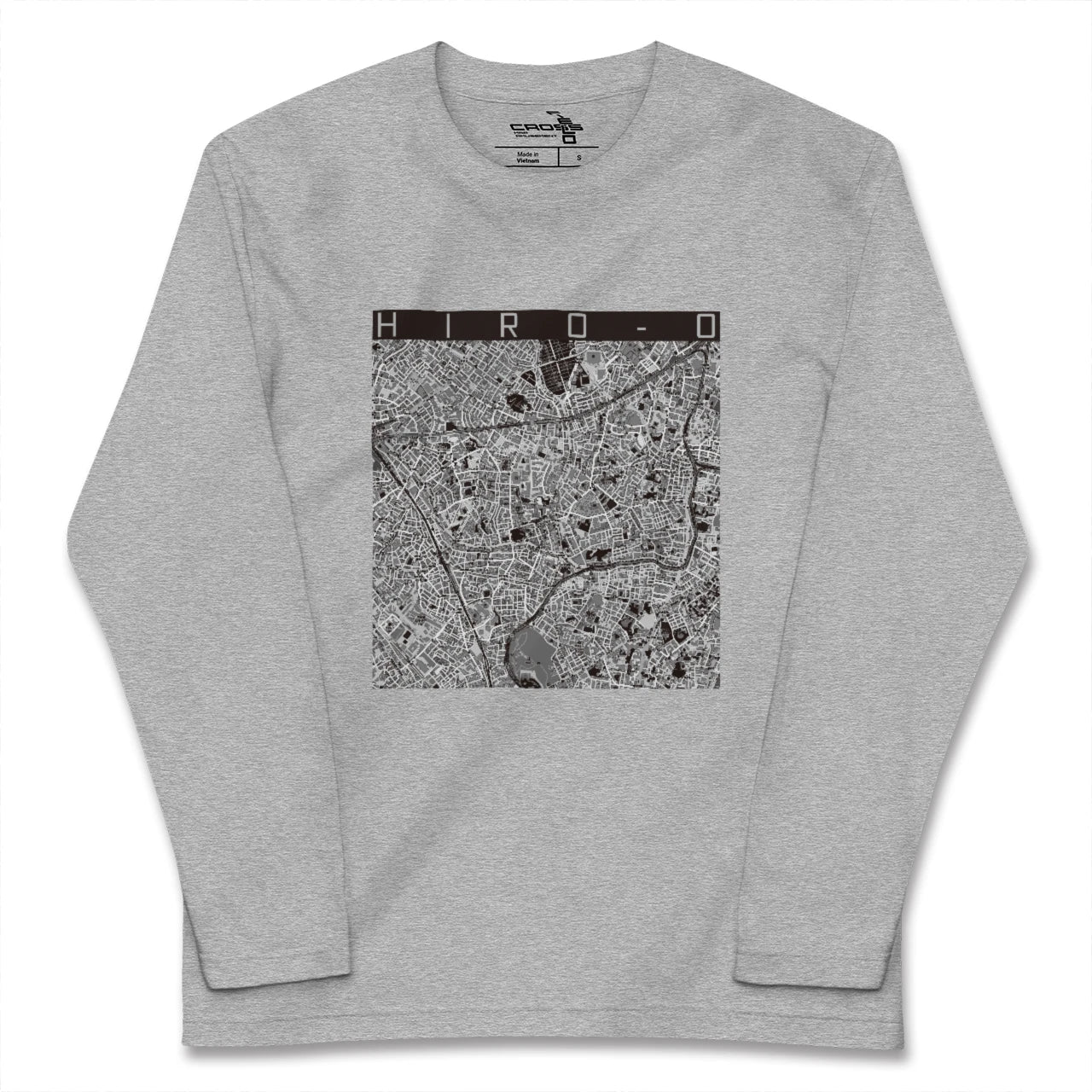 【広尾(東京都)】地図柄ロングスリーブTシャツ