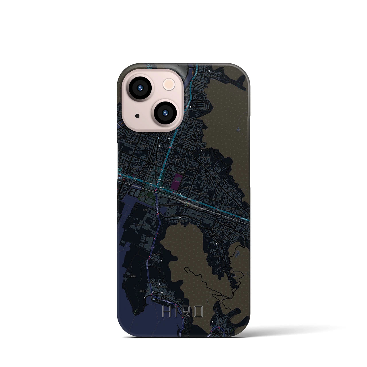 【広(広島県)】地図柄iPhoneケース(バックカバータイプ)