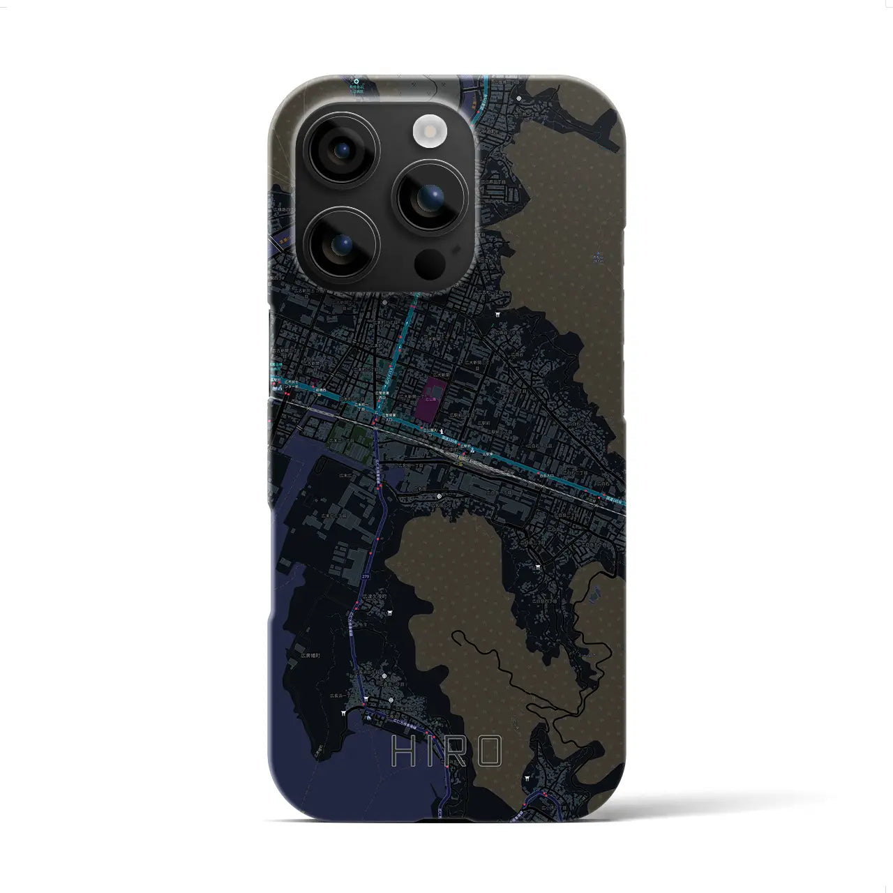 【広(広島県)】地図柄iPhoneケース(バックカバータイプ)