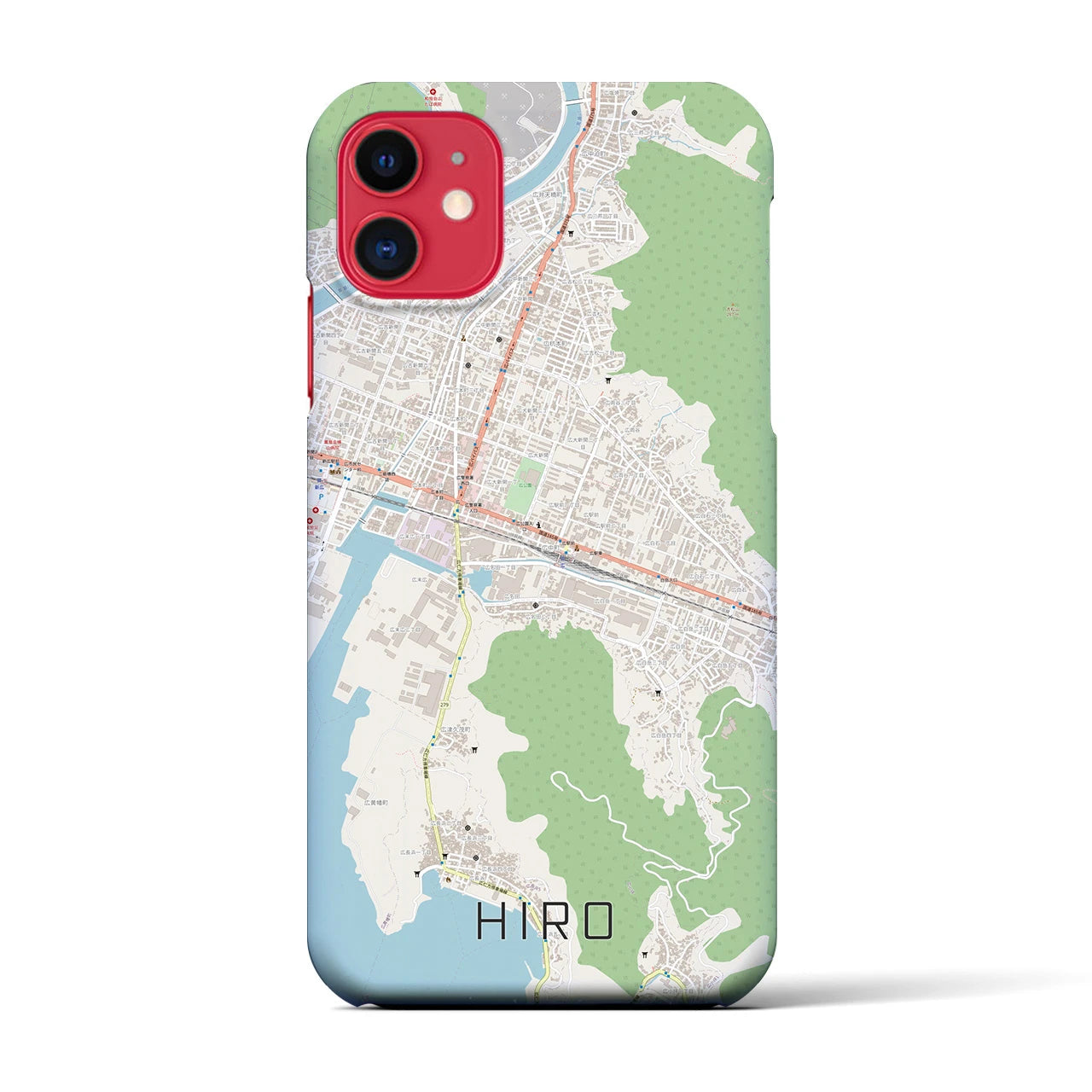 【広(広島県)】地図柄iPhoneケース(バックカバータイプ)