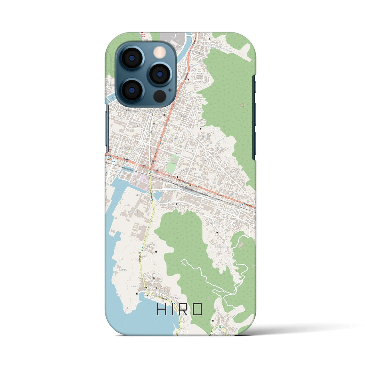 【広(広島県)】地図柄iPhoneケース(バックカバータイプ)