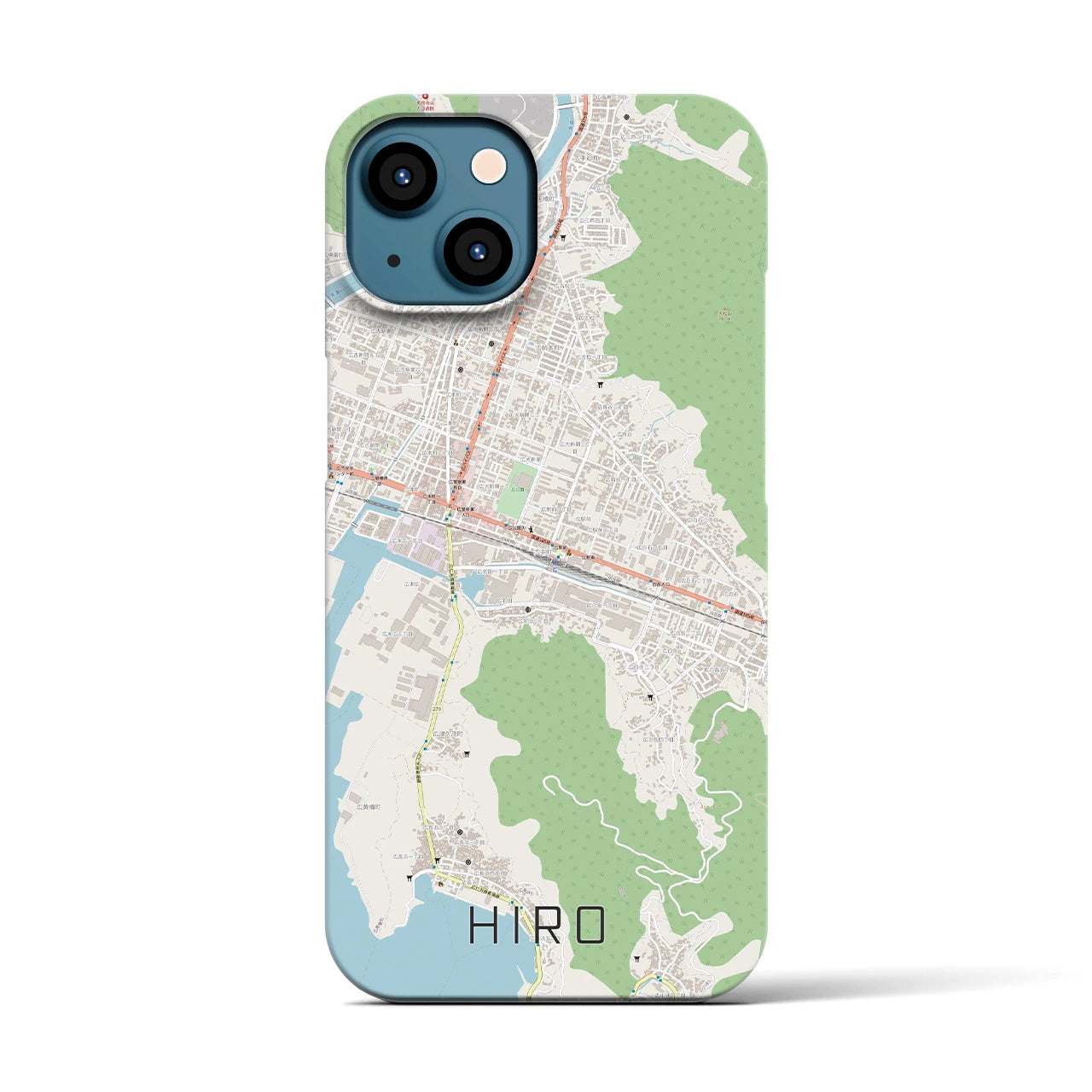 【広(広島県)】地図柄iPhoneケース(バックカバータイプ)