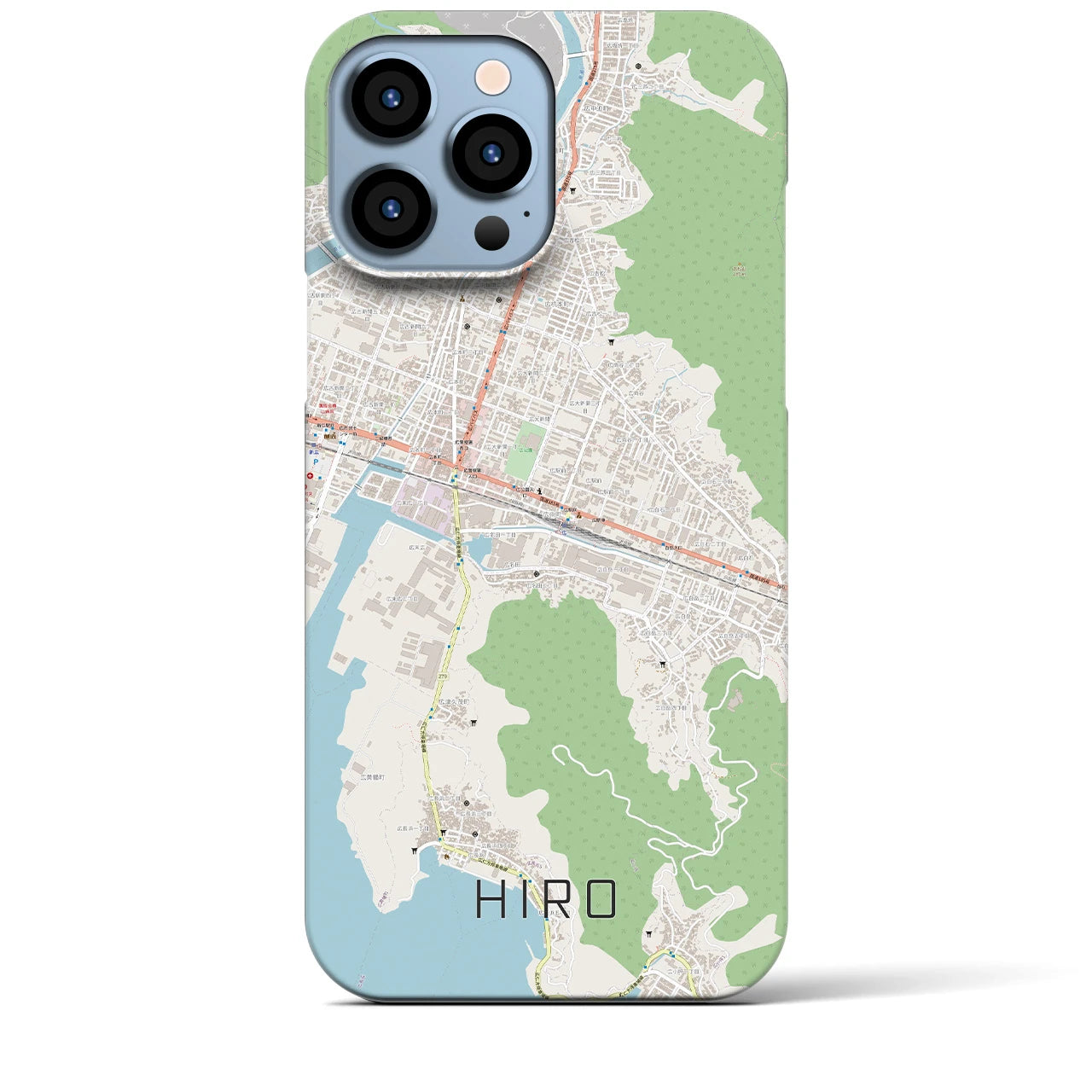 【広(広島県)】地図柄iPhoneケース(バックカバータイプ)