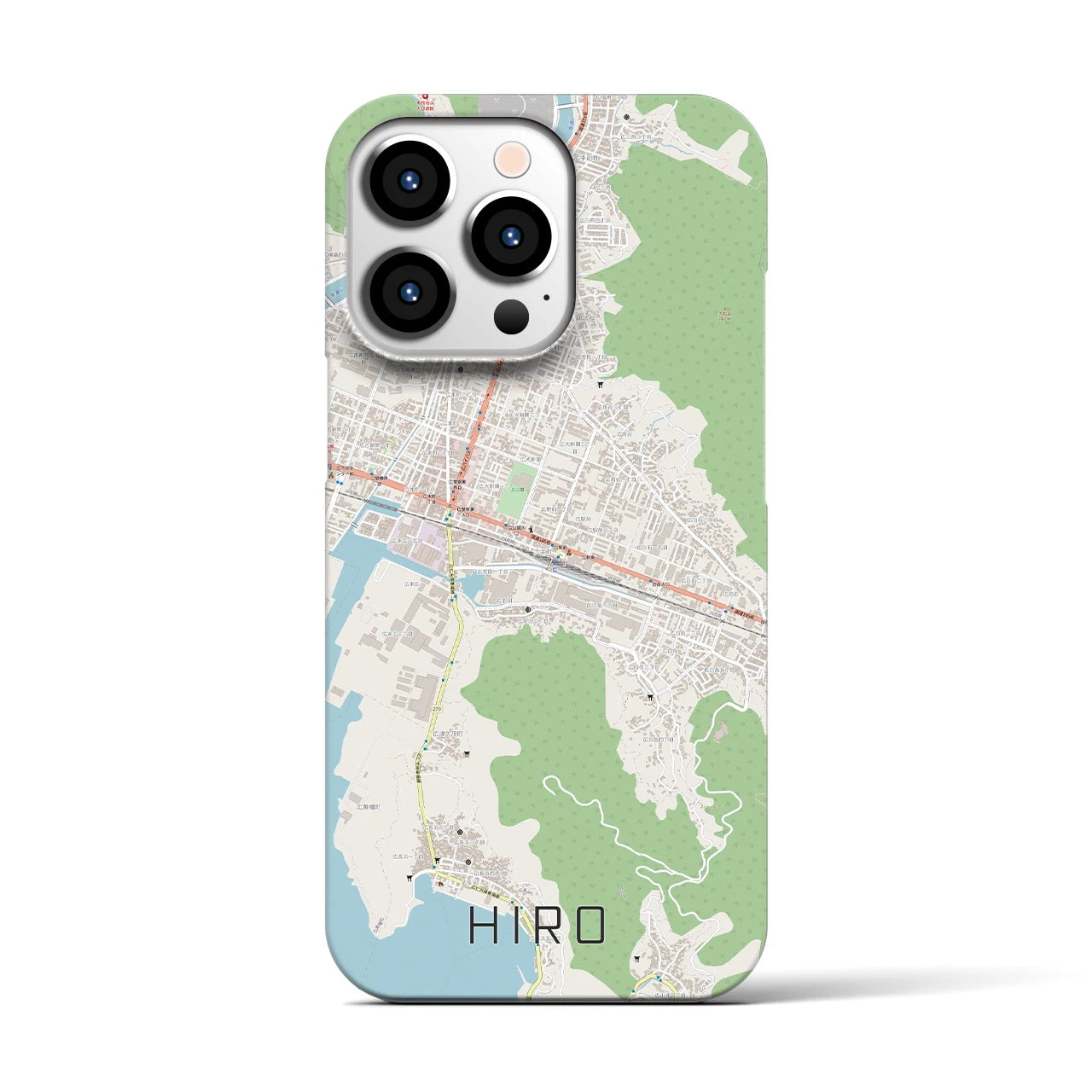 【広(広島県)】地図柄iPhoneケース(バックカバータイプ)