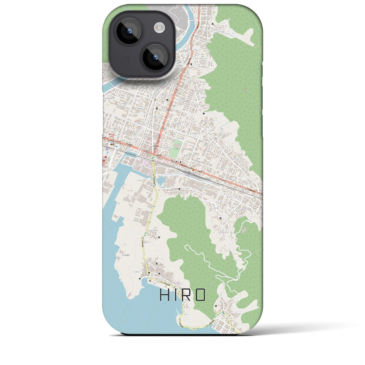 【広(広島県)】地図柄iPhoneケース(バックカバータイプ)