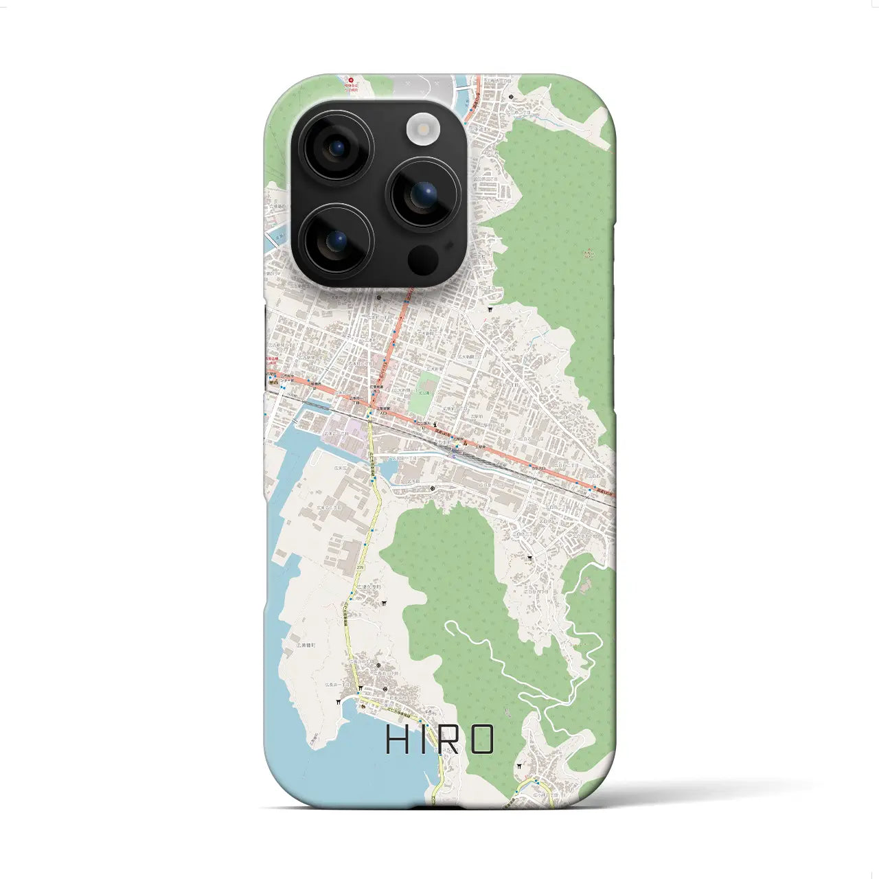 【広(広島県)】地図柄iPhoneケース(バックカバータイプ)