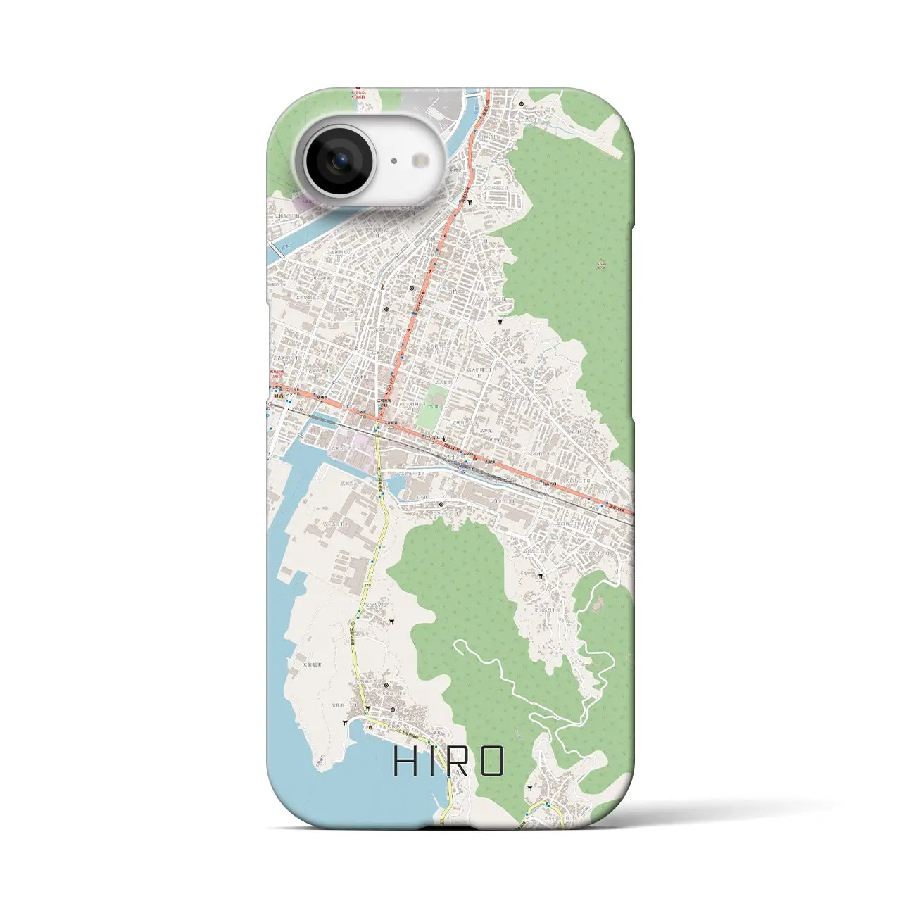 【広(広島県)】地図柄iPhoneケース(バックカバータイプ)