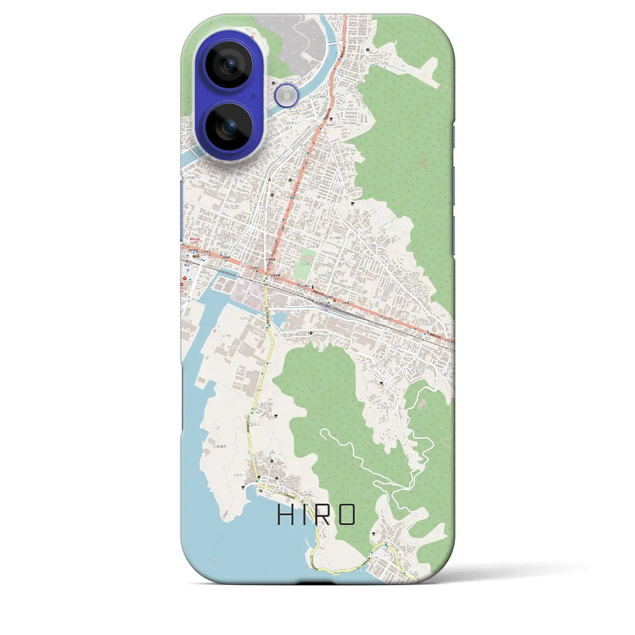 【広(広島県)】地図柄iPhoneケース(バックカバータイプ)