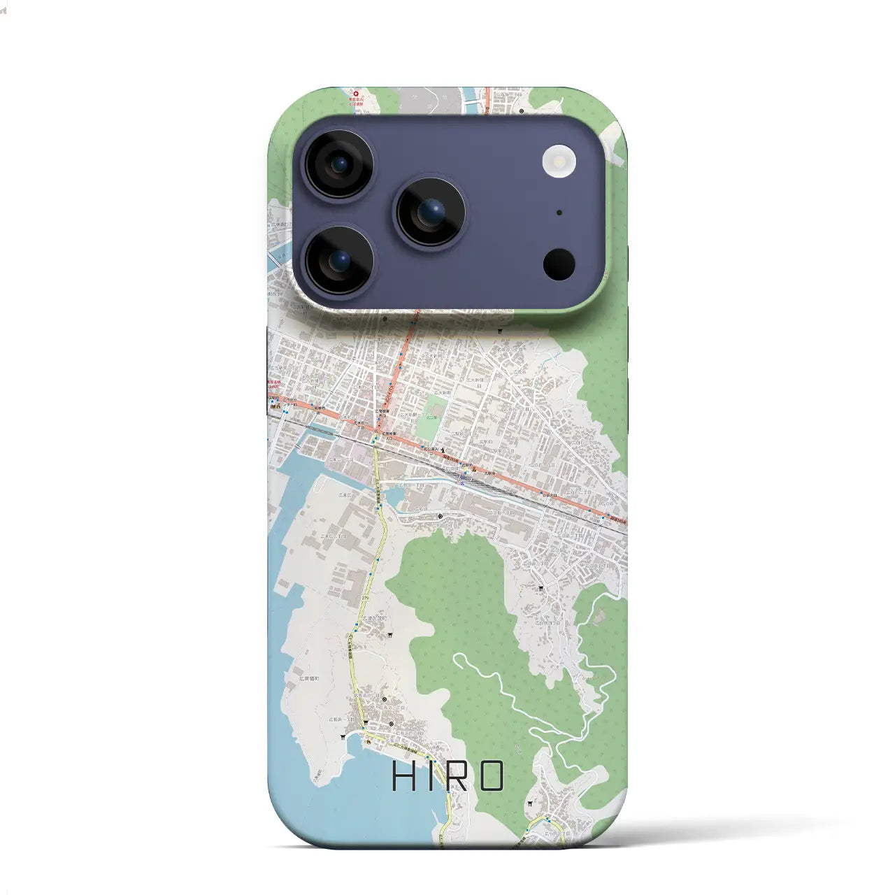 【広(広島県)】地図柄iPhoneケース(バックカバータイプ)