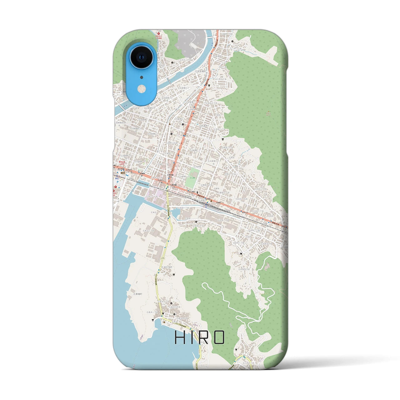 【広(広島県)】地図柄iPhoneケース(バックカバータイプ)