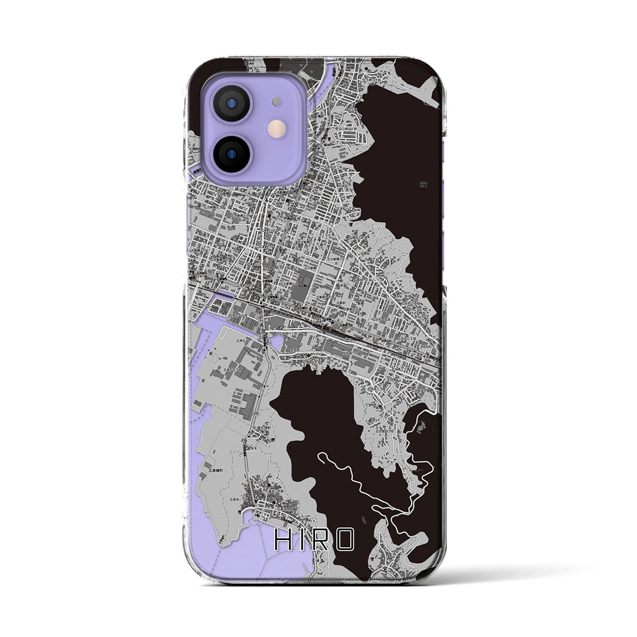 【広(広島県)】地図柄iPhoneケース(クリアタイプ)