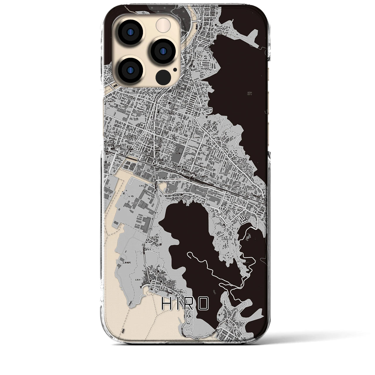 【広(広島県)】地図柄iPhoneケース(クリアタイプ)