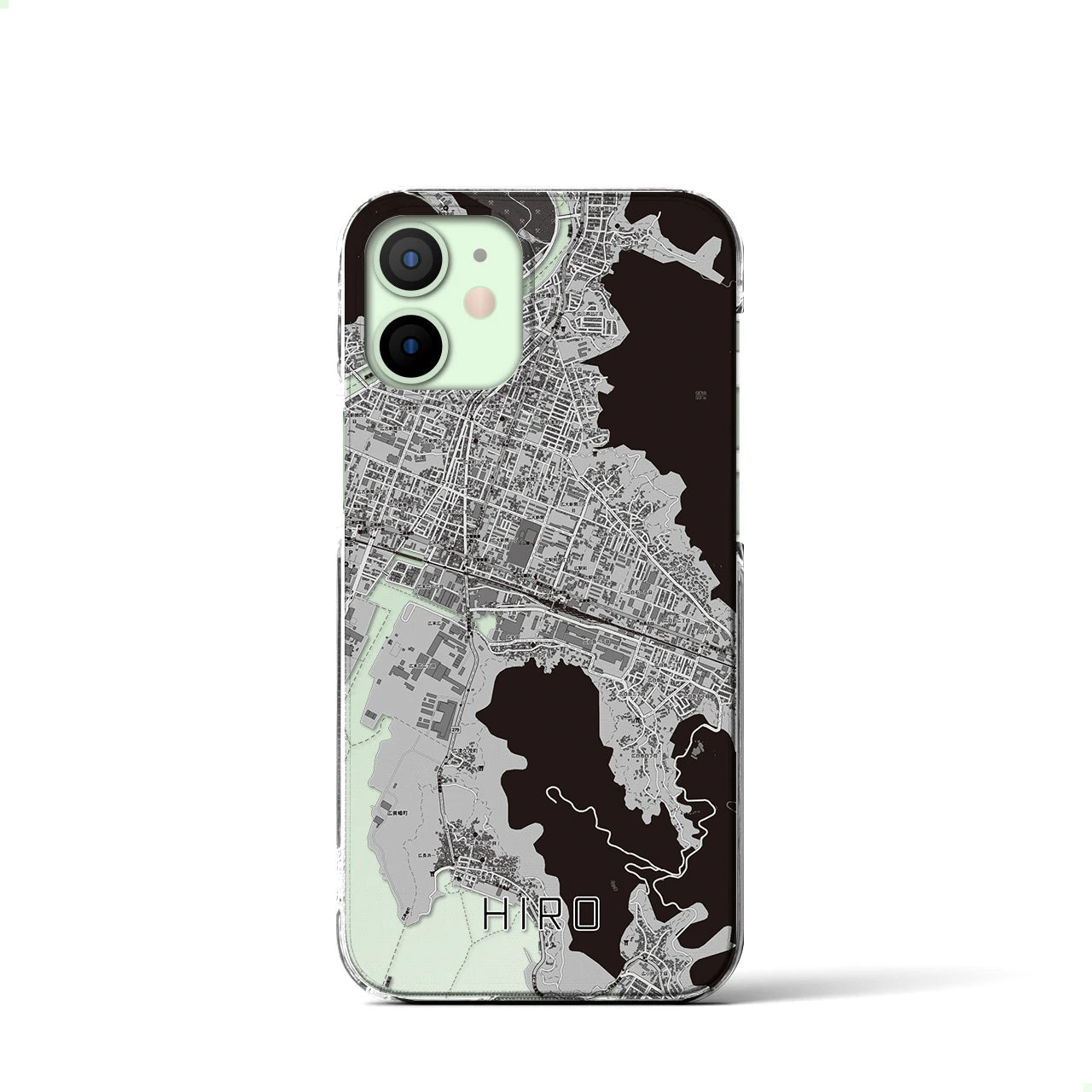 【広(広島県)】地図柄iPhoneケース(クリアタイプ)