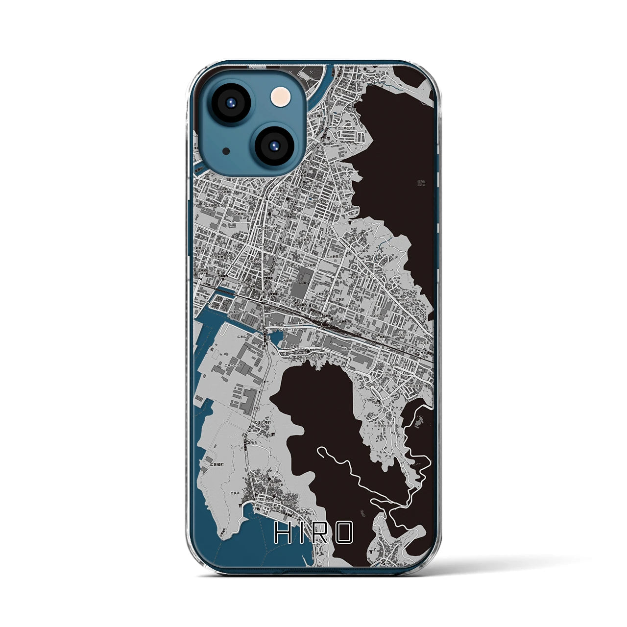 【広(広島県)】地図柄iPhoneケース(クリアタイプ)