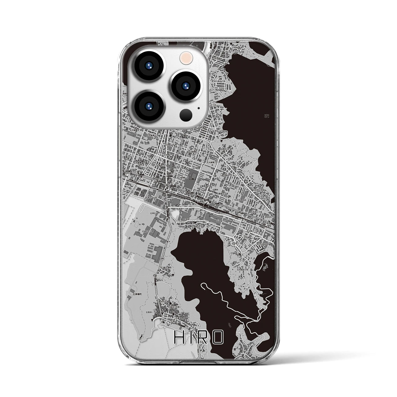 【広(広島県)】地図柄iPhoneケース(クリアタイプ)