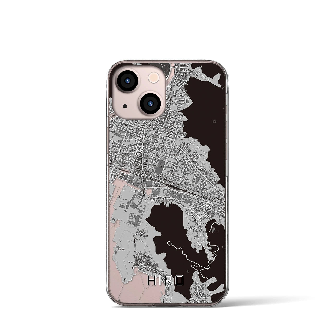 【広(広島県)】地図柄iPhoneケース(クリアタイプ)