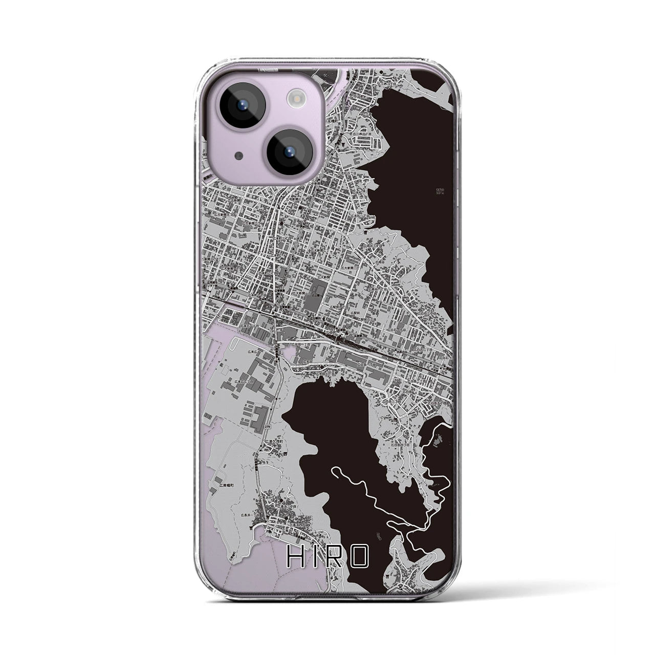 【広(広島県)】地図柄iPhoneケース(クリアタイプ)