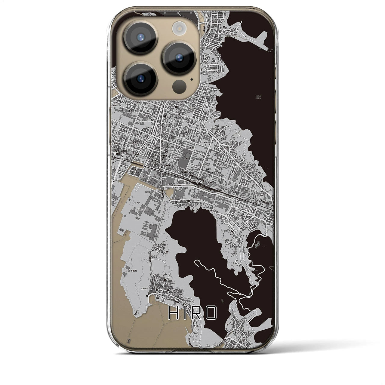 【広(広島県)】地図柄iPhoneケース(クリアタイプ)