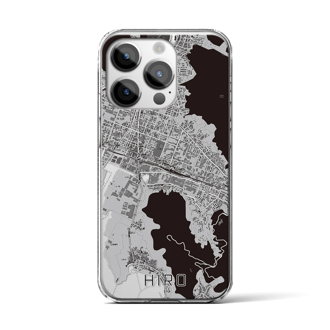 【広(広島県)】地図柄iPhoneケース(クリアタイプ)